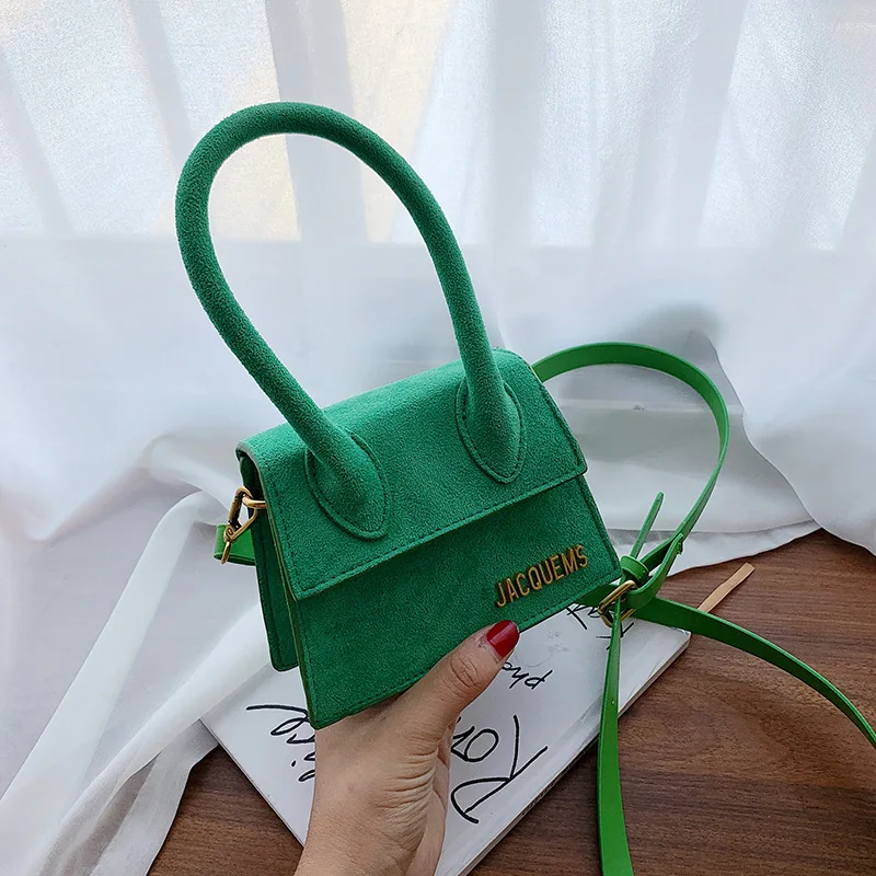 Suede Green Женская мини-сумка-тоут, новинка, крокодиловый узор, флип-сумка через плечо, женская простая сумка на плечо, маленькая квадратная женская сумка - Цвет: Suede Green