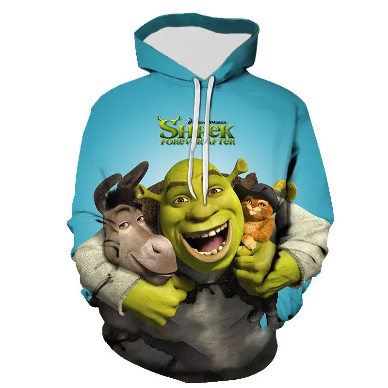 

Hoodies Men Women Children Movie Shrek Sweatshirt 3D Printed Pullover Long Sleeve Streetwear Casual Hoody Boy Girl Kids Tops