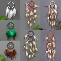 feather hot sale dream catcher 1pc dreamcatchers vintage circular feathers wall hanging home decoration decoration for car retro