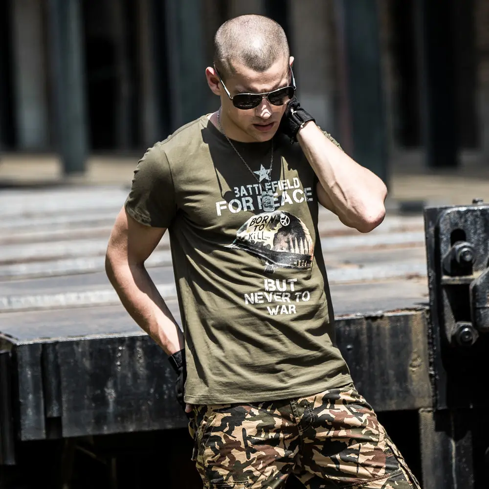 

Oversized T-shirt Top Tough Guy Tooling Short Sleeve T-shirt Top Men's Fashion Men's Summer Military Style Short Sleeve Loose