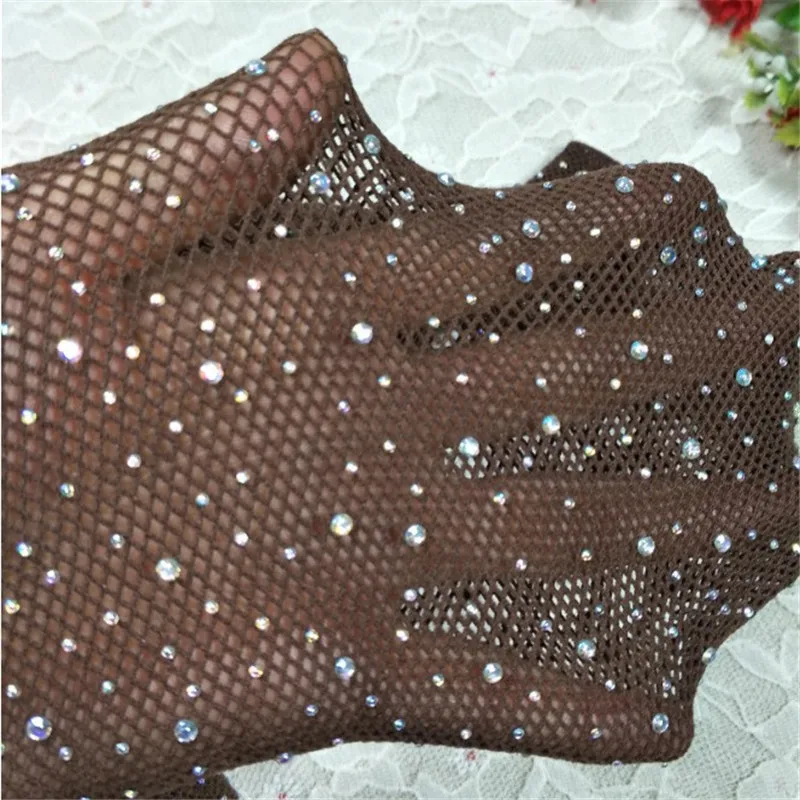 Пикантные Для женщин алмазные модные колготки в сеточку Носки детские