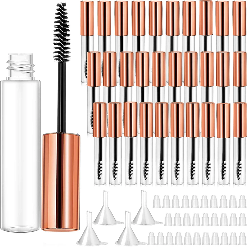 

30Pcs/lot 10ml Empty Mascara Tubes With Eyelash Wand Mascara Tube for Castor Oil Applicators Refillable Cosmetic Containers