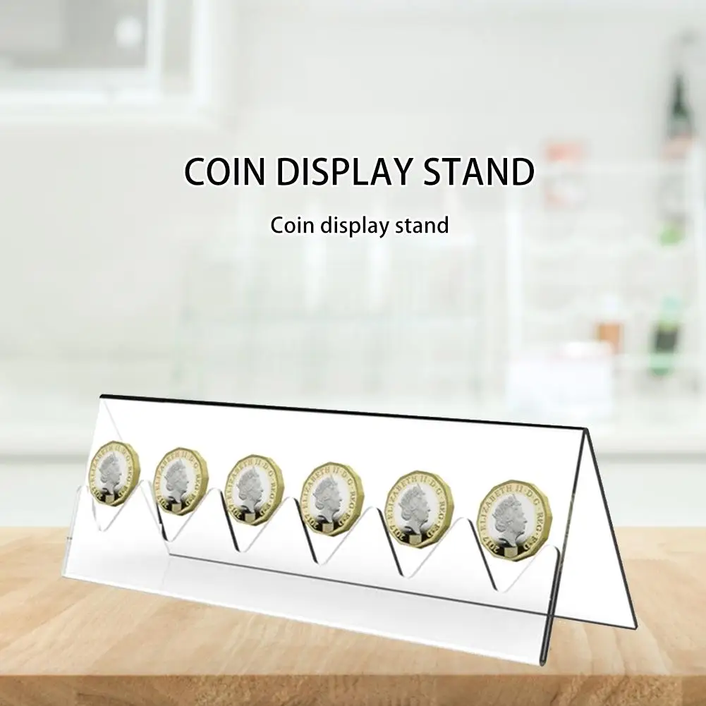Демонстрационная стойка для монет прозрачная акриловая подставка хранения 6