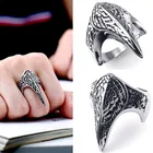 Мужское кольцо в виде орла, вороны, 7-14 размеров