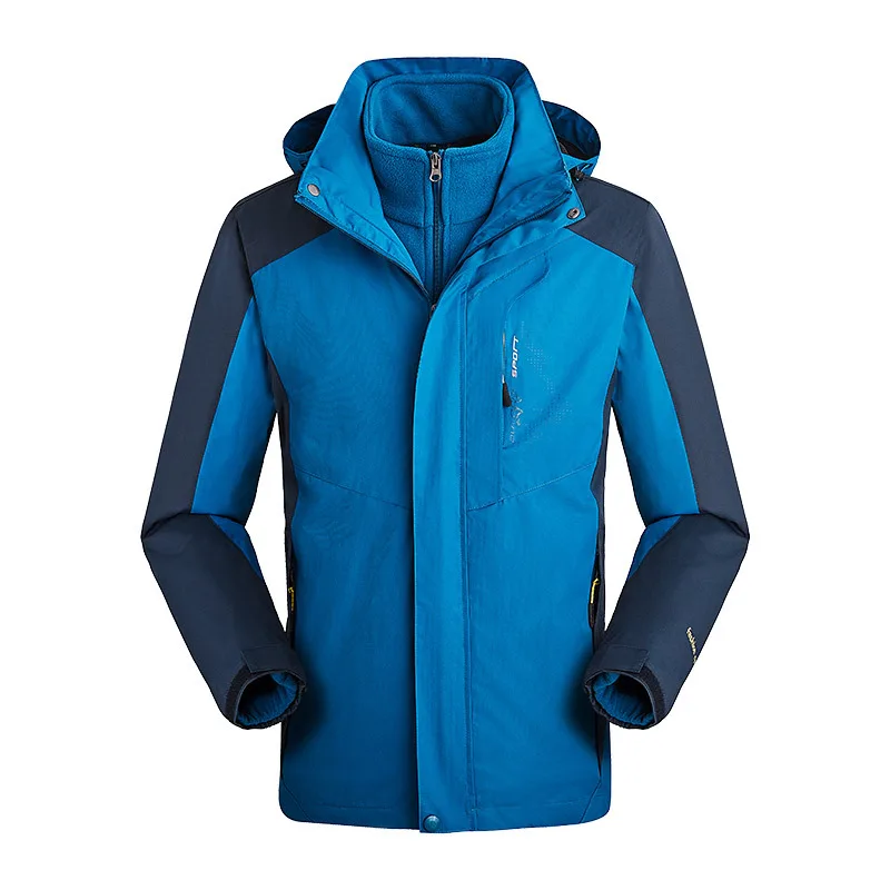 Зимняя мужская куртка дождевик со съемным капюшоном для альпинизма Молодежная