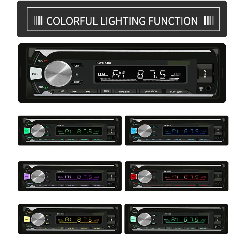 Автомобильный MP3-плеер 1din автомагнитола встраиваемая музыка радио FM AUX USB TF аудио