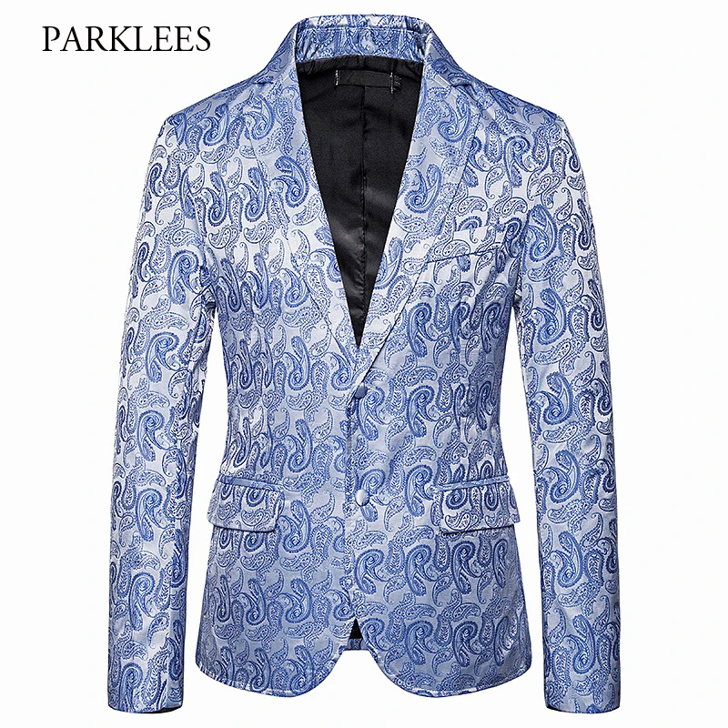 Элегантный жаккардовый мужской блейзер с узором пейсли коллекция 2019 года сезон