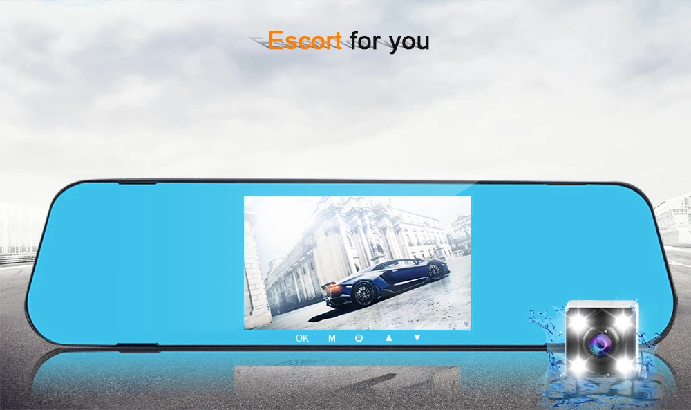 Dash cam Эра Автомобильный видеорегистратор с двумя объективами с зеркалом заднего вида зеркало заднего вида с автоматическим dashcam регистратор в Автомобильный видеорегистратор автомобиль с Full HD камерой беспроводной HD Автомобильный видеорегистратор
