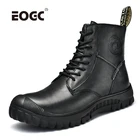 Мужские ботинки из натуральной кожи, Классические Теплые уличные ботильоны с мехом, на плюшевой подкладке, Осень-зима 2019