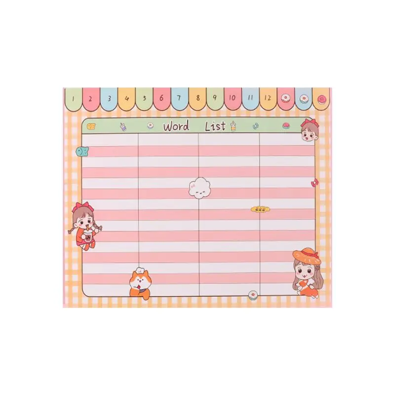 

Kawaii Cartoon Monthly Weekly Daily Planner Notebook Agenda Notepad Stationery P9YA