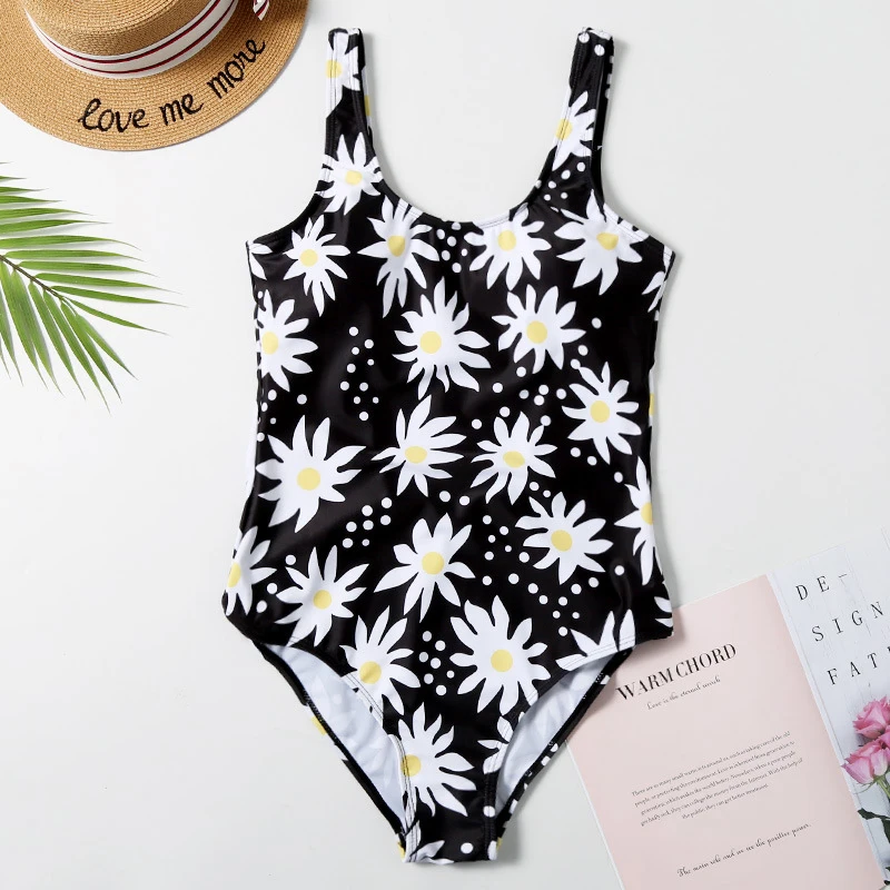 One Piece Floral Print High Waist Bikinis 2020 Women Swimwear Brazilian Sexy Swimming for Bathing Suit Monokini | Спорт и