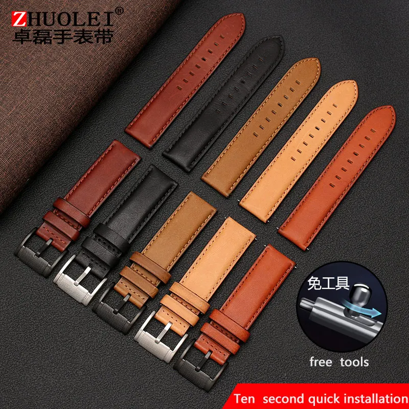 Универсальный итальянский кожаный ремешок с пряжкой-иглой 18 мм 20 22 | Наручные