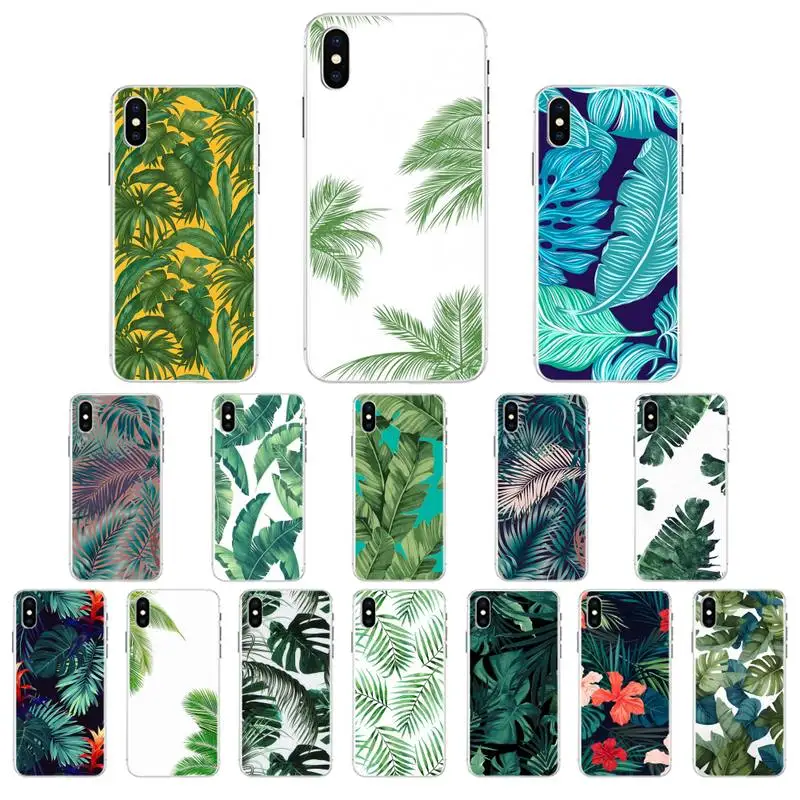 

Palm Tree Leaves Phone Case For iPhone X XS MAX 11 12 pro max 6 6s 7 7plus 8 8Plus 5 5S XR se 2020 case