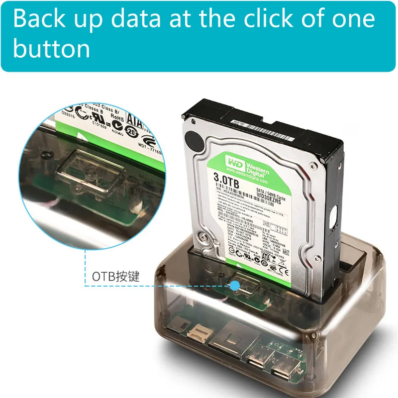 Док-станция для жесткого диска 2 5 дюйма/3 дюйма положения прозрачная Поддержка usb 3