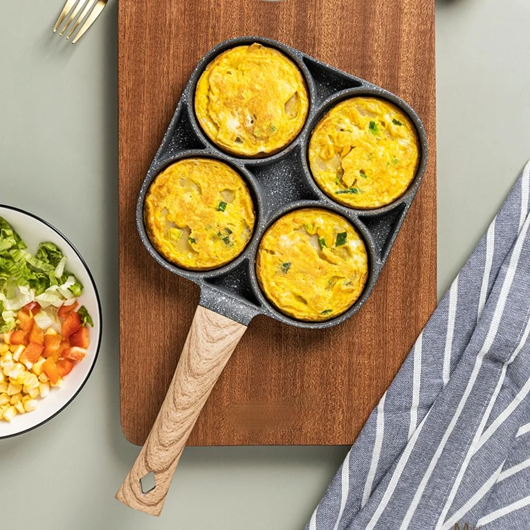 

Breakfast Egg Frying Pan Breakfast Omelette Cooking Baking Egg Pans Non Stick Household Saucepan Kookgerei Cookware DF50PDG