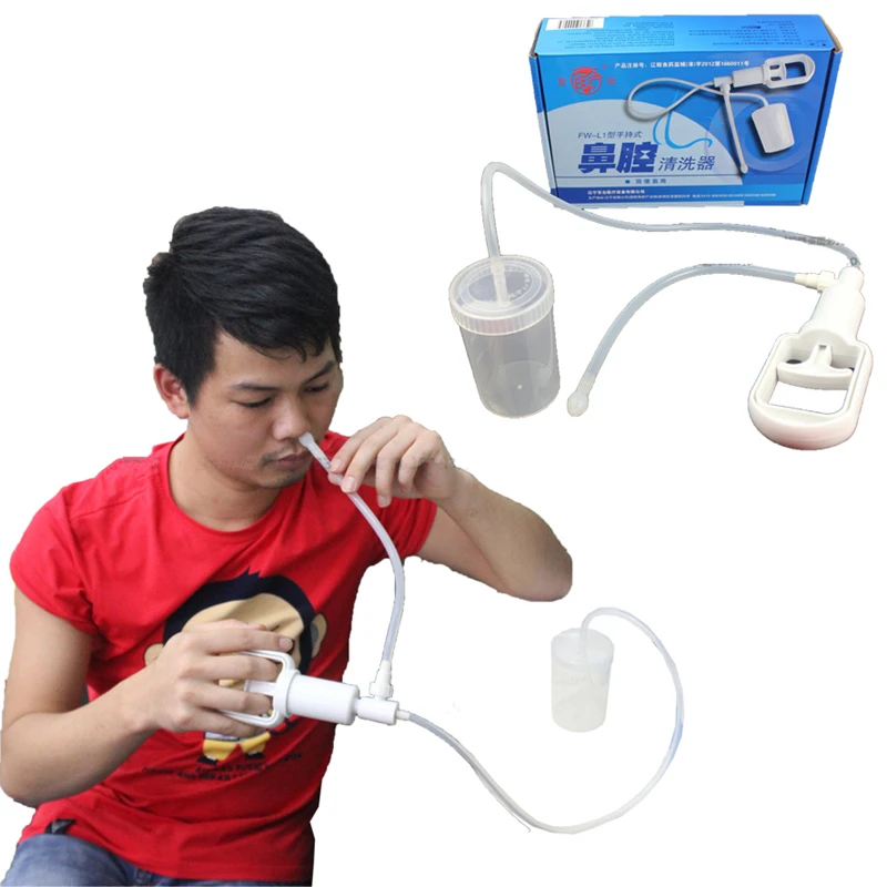 Ручной ороситель для носа, инструмент для мытья носа, аптечка первой помощи, соединительная трубка из силикагеля от AliExpress WW
