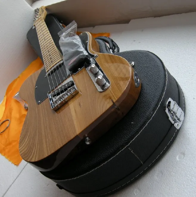 china gitarre factory custom neue elm feste körper natürliche farbe tl elektrische gitarre mit die gitarre hard fall 7yue2 free global shipp
