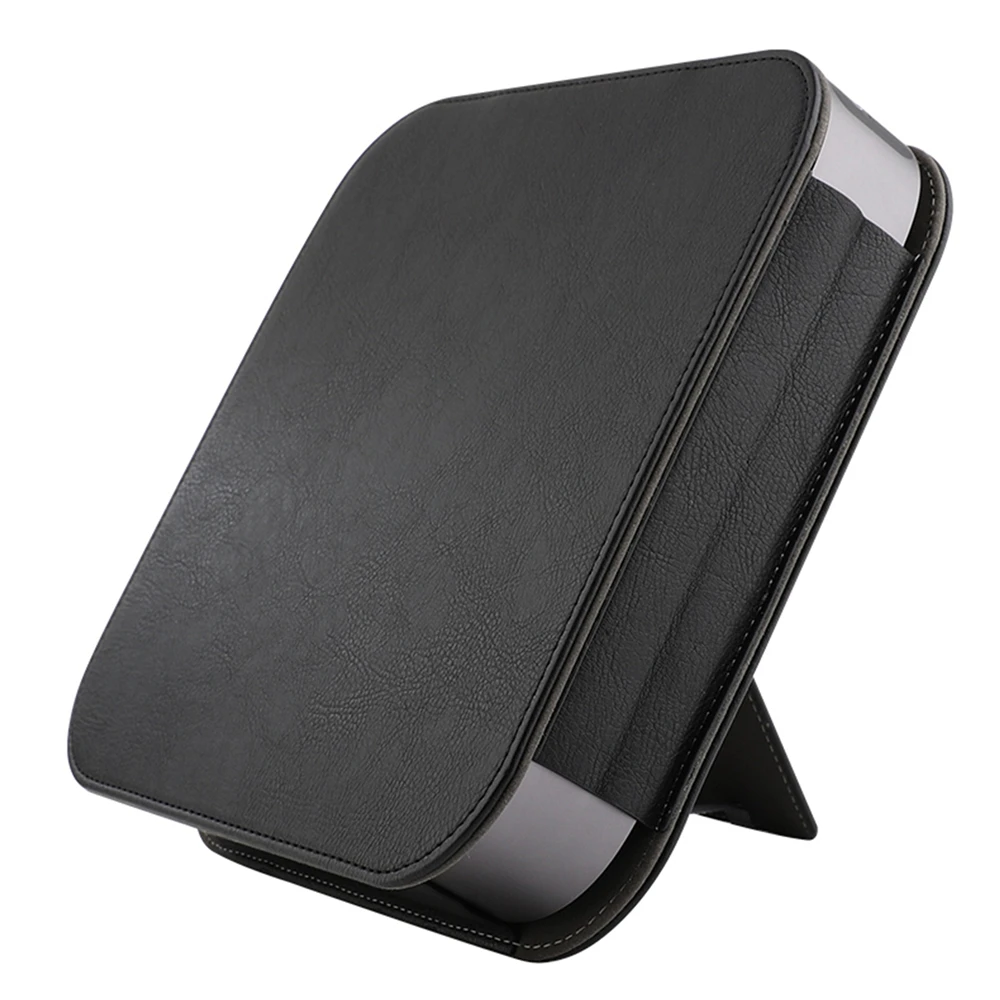 suporte de couro do plutônio caso suporte capa para mac mini desktop proteção total bolsa manga prova de choque