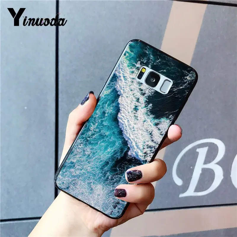 A14 Yinuoda синий морской Чехол черный мягкий чехол для телефона samsung Galaxy S9 plus S7 edge S6 edge plus S10 S8 plus чехол - Цвет: A14