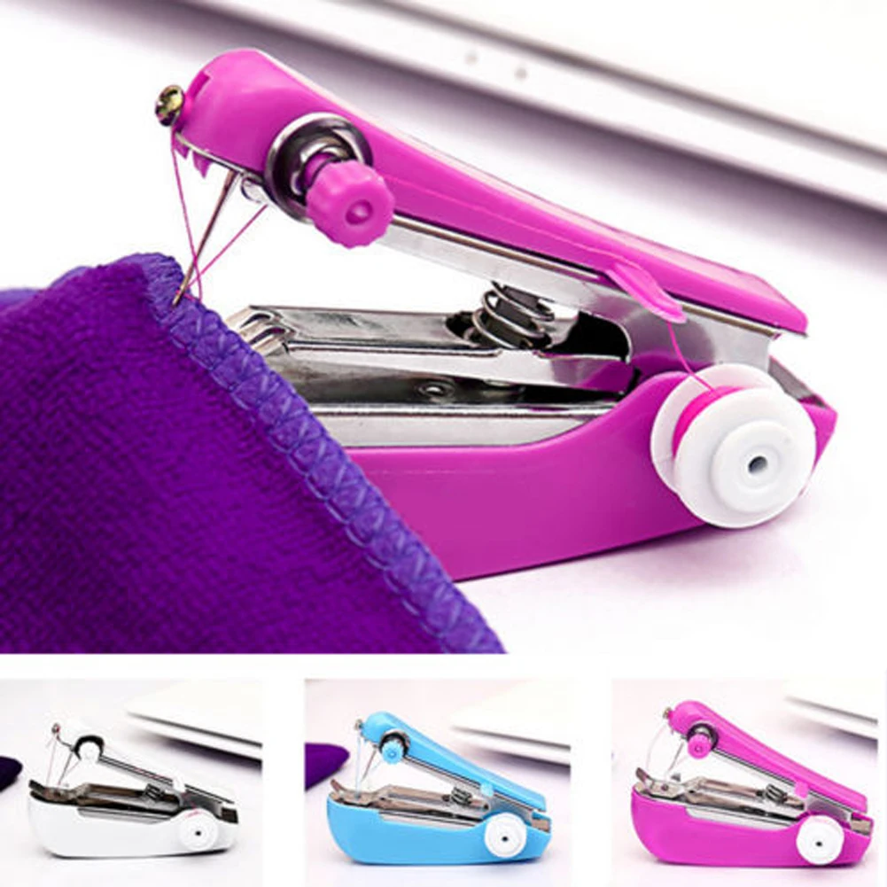 Handheld Sewing Machine Mini Cordless Electric Quick Handy Stitch Fabric Clothing Kids Cloth Portable | Дом и сад
