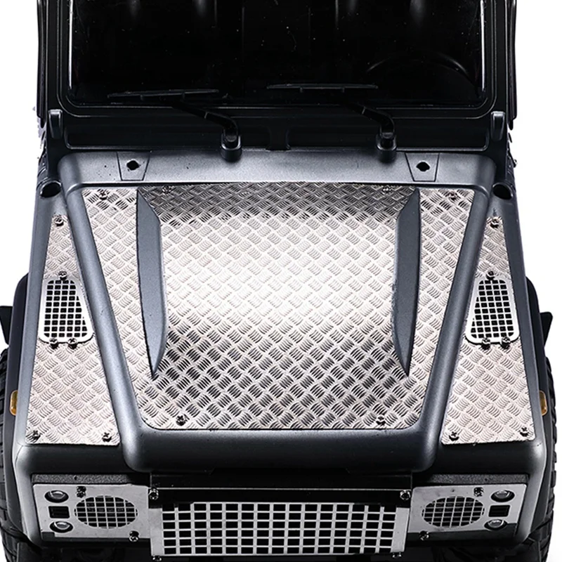 

for MN D90 D99S MN99S 1/12 RC Car Upgrade Parts Metal Engine Cover Decorative Sheet Central Skid Plate of the Hood