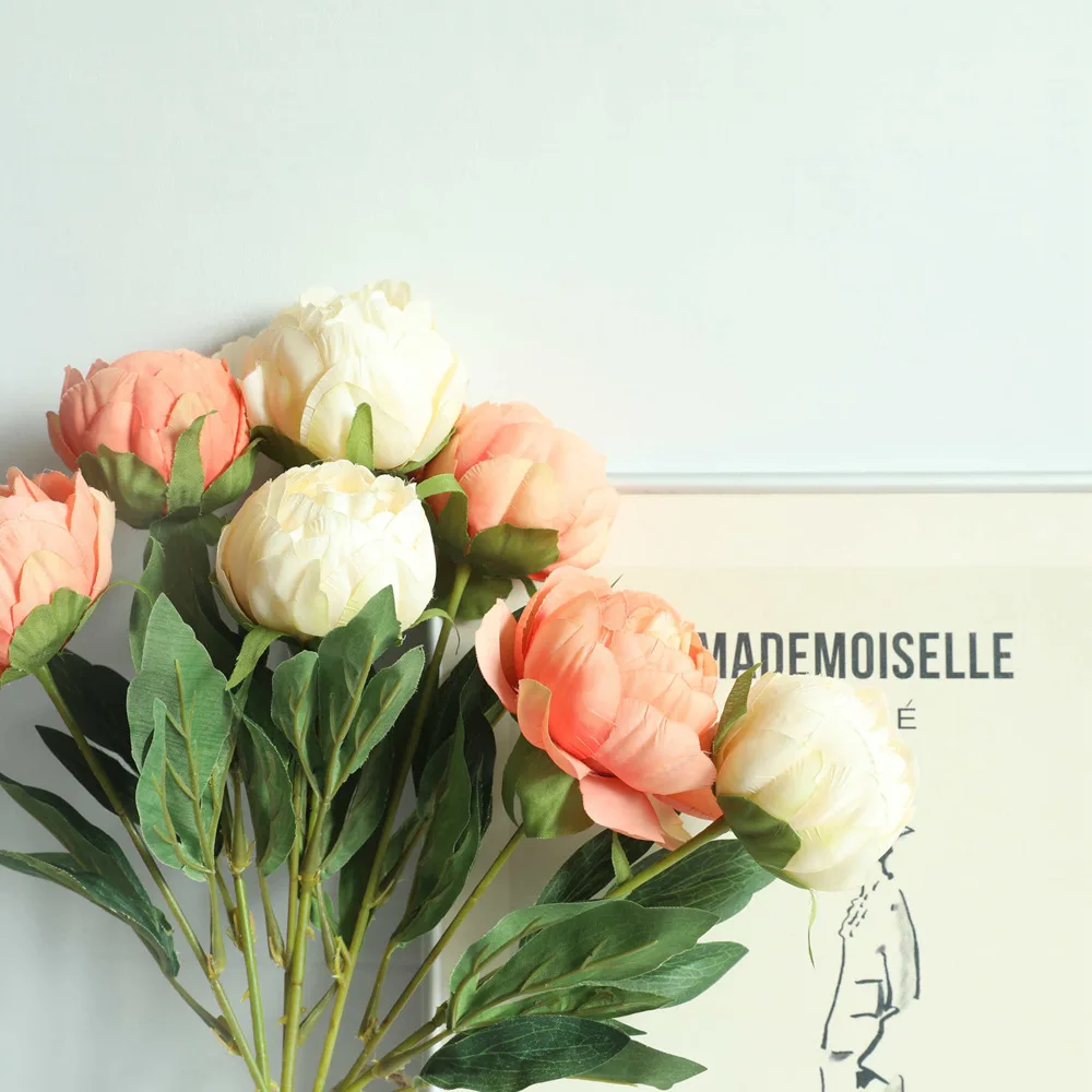 Artificial Flowers Round Roses Silk for Home Decorations Accessories Garden Wedding Display Fake Wreath | Дом и сад