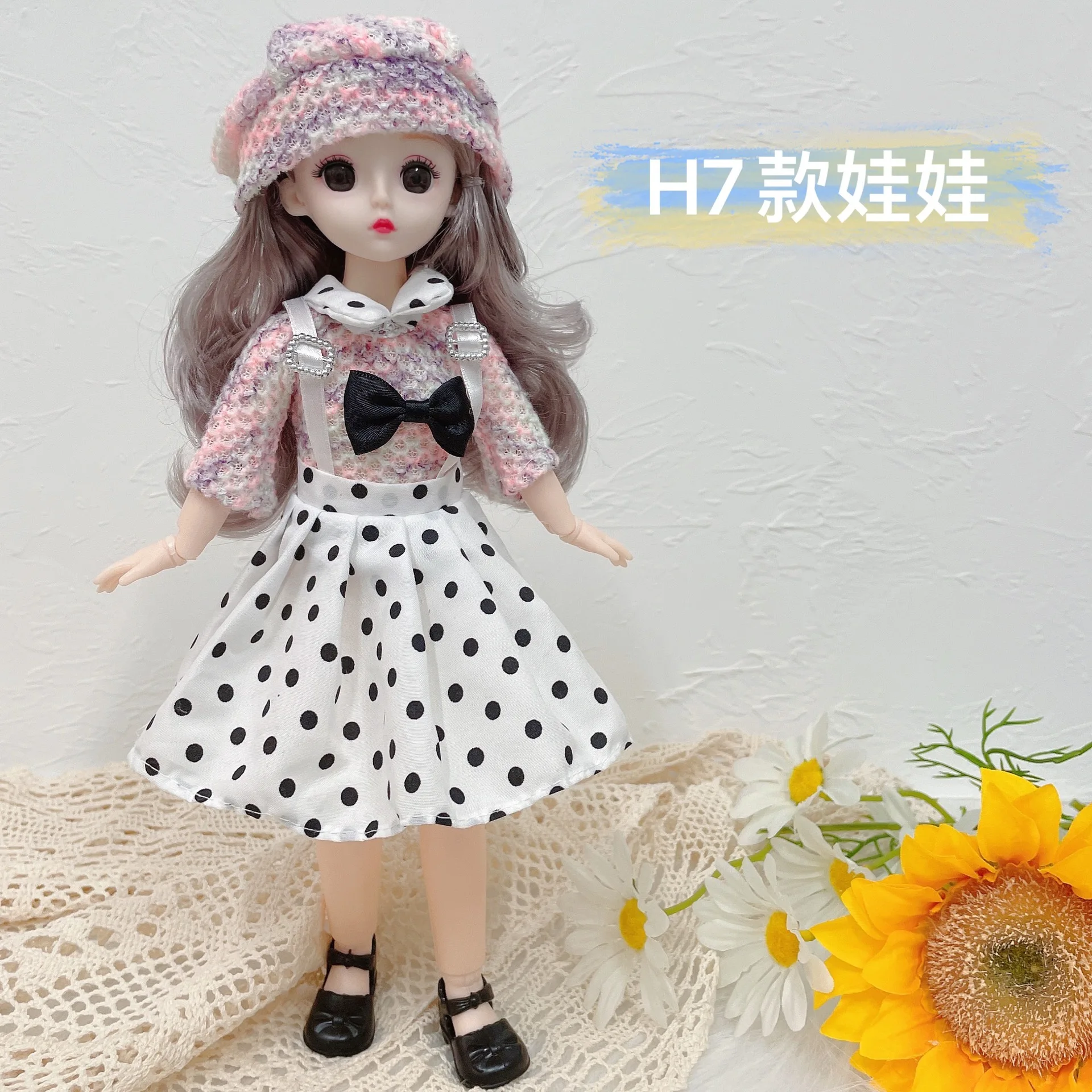 

BJD doll 30 cm 23 joints 3D real eye doll princess dress up 6 points BJD doll girl play house toy birthday gift educational toy