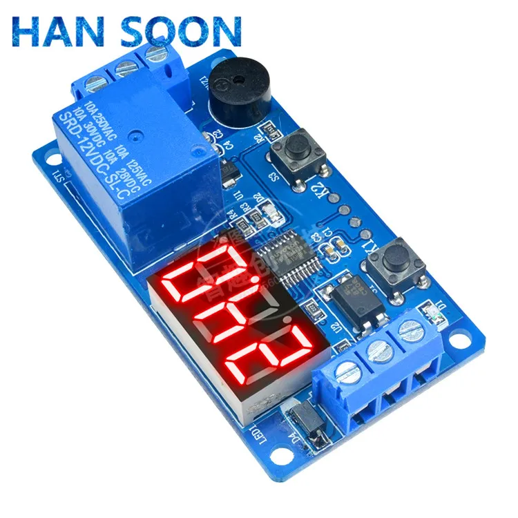 DC 12V LED Digital Time Delay Relay Module Timer Control Switch Trigger Timing Board PLC Automation Car Buzzer | Обустройство дома