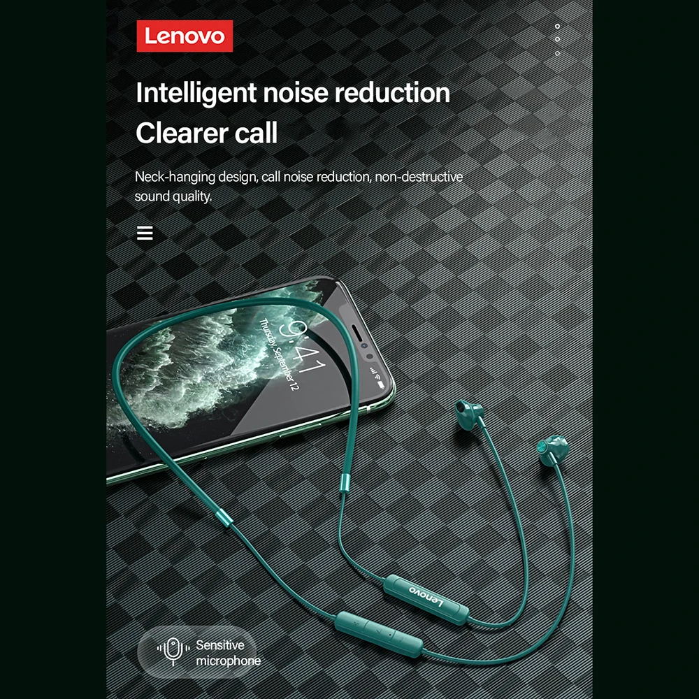 Беспроводные наушники Lenovo SH1 Bluetooth 5 0 IPX5 водонепроницаемая Спортивная гарнитура с