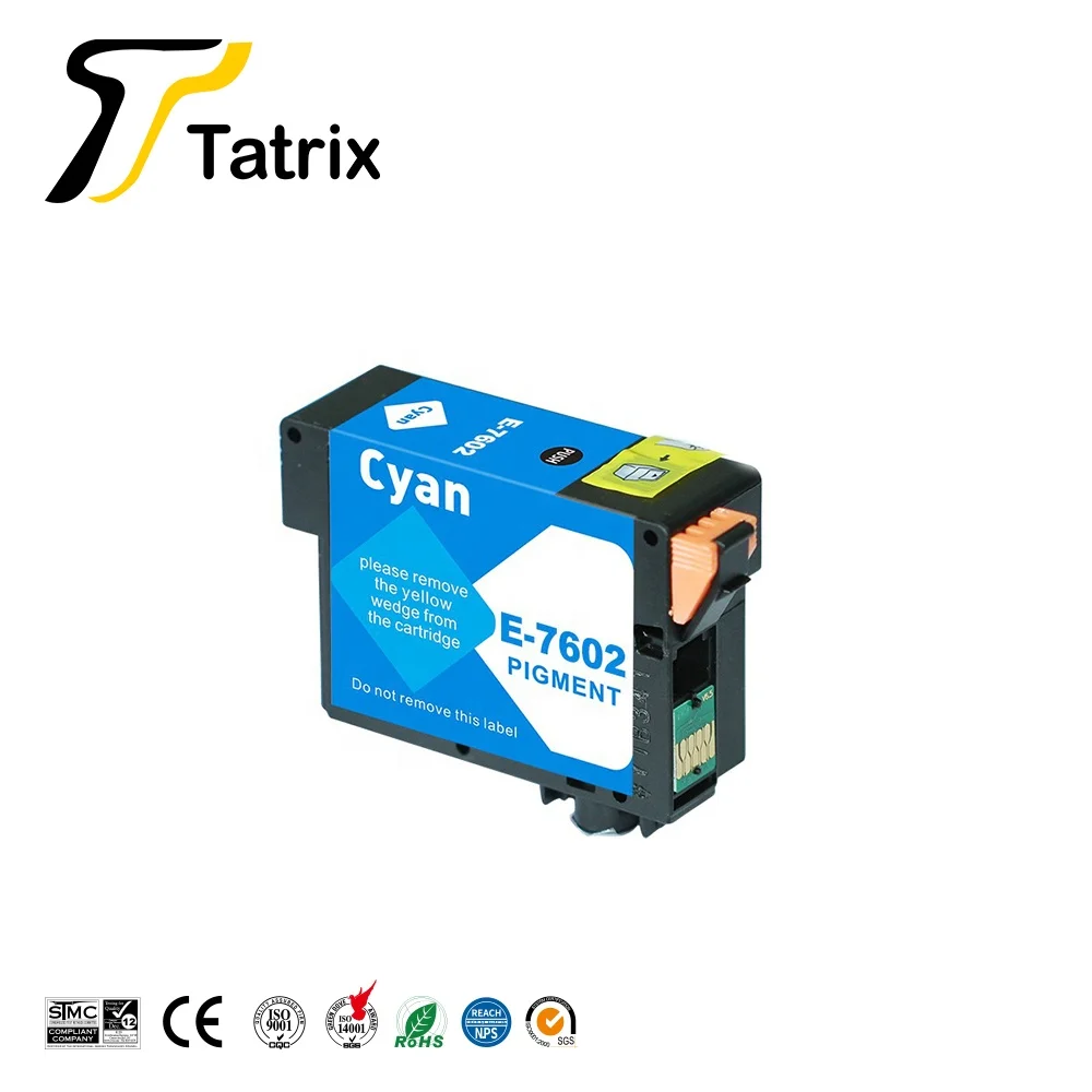 Совместимый чернильный картридж Tatrix для Epson T7601 T7602 T7603 T7604 T7605 T7606 T7607 T7608 T7609