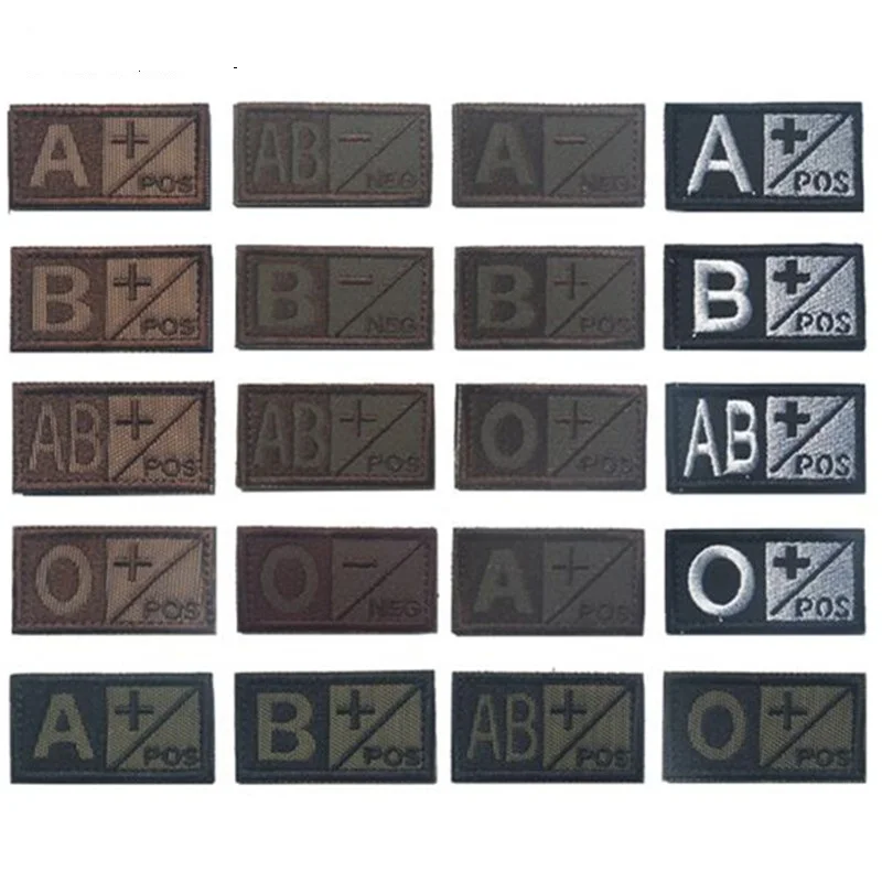 A + B AB O позитивная пос A- B- AB- O-отрицательная группа крови NEG нашивка для одежды