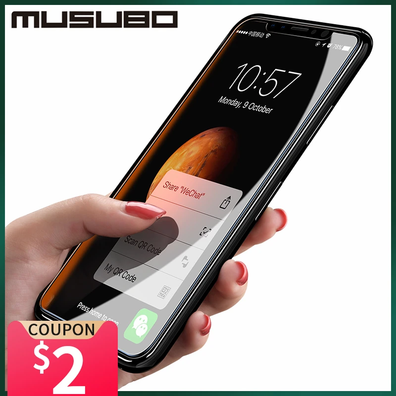 Musubo ультра тонкий закаленное Стекло Плёнки для iPhone 7 Plus 9 H 2.5D Экран протектор
