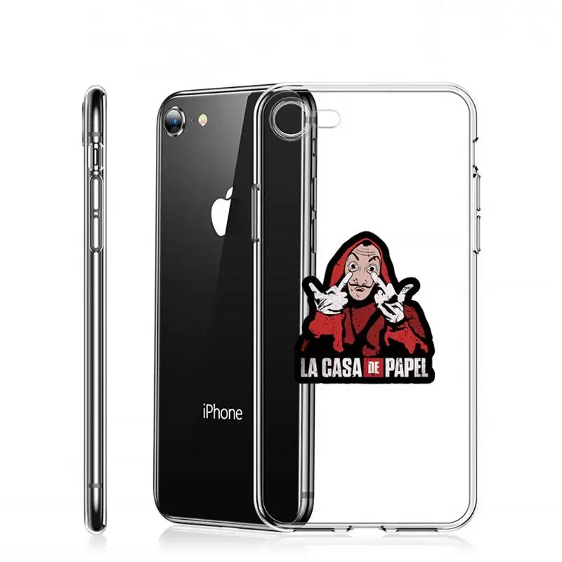 

La Casa de papel Phone Case Transparent for iPhone 6 7 8 11 12 s mini pro X XS XR MAX Plus