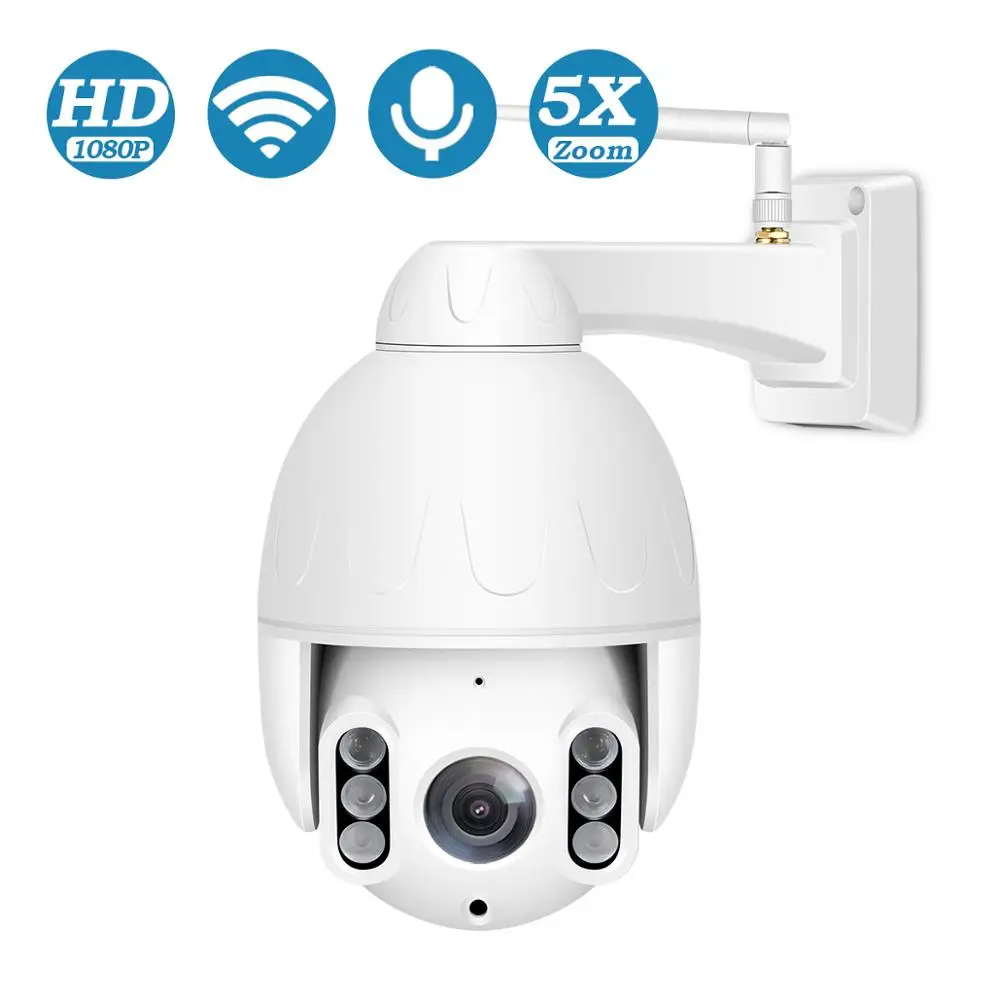 IP камера BESDER беспроводная уличная 1080P Wi Fi PTZ 5 кратный оптический зум объектив 2 7 13