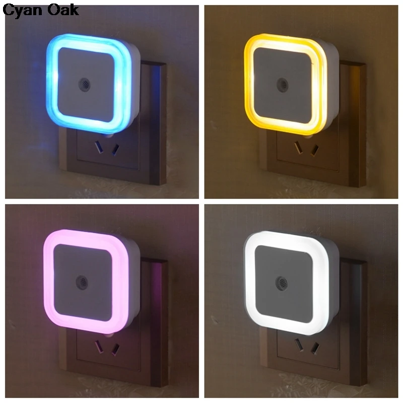 

1PC 110V&220V LED Night Light EU US UK Plug Novelty Mini Light Sensor Control Nightlight Student Kids Living Room Bedroom Light