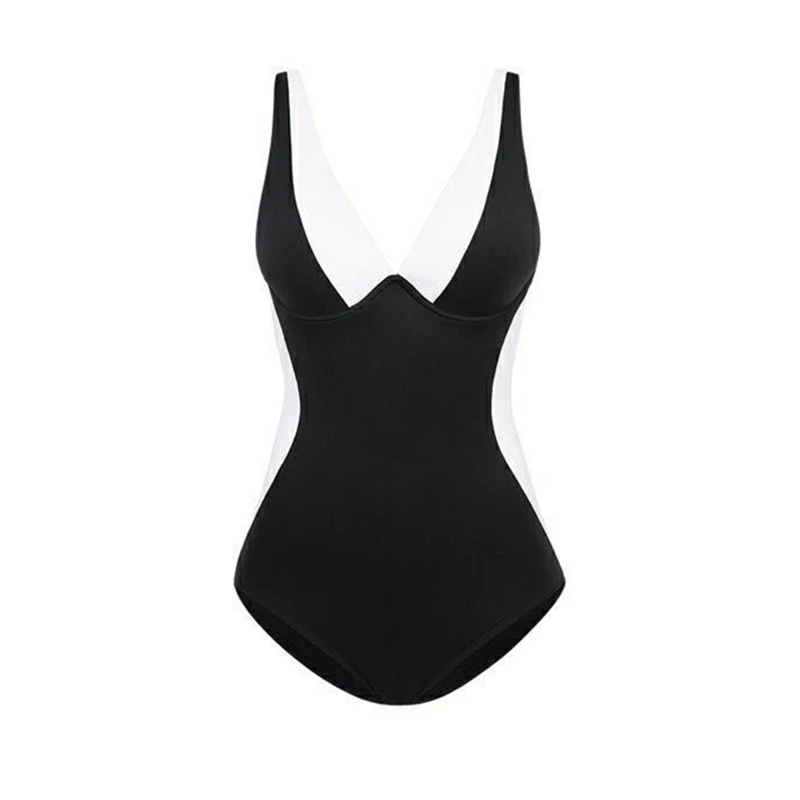

One Piece Tummy Control Black Push Up Swimwear Women Swimwear Solid Swimsuit High Quality Bathing Suit Sexy Beachwear