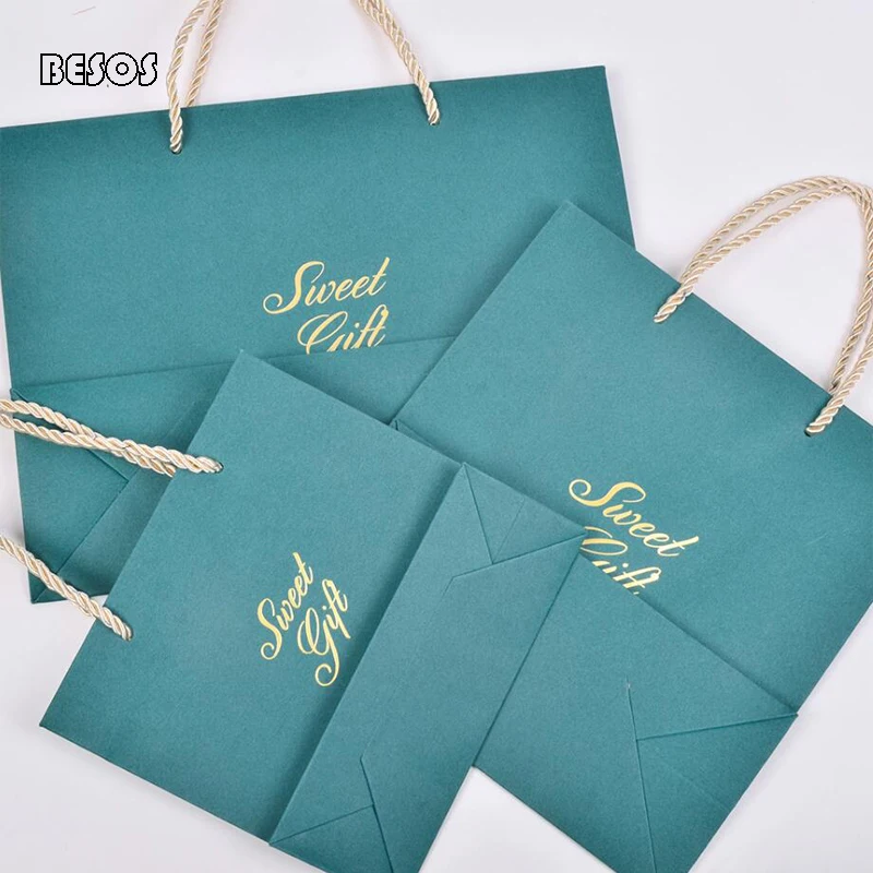 High-end Atmosphere Leaves Bronzing Edged Green Bow Wedding Birthday Party Lipstick Scarf Rectangular Cardboard Paper Gift Box | Дом и сад