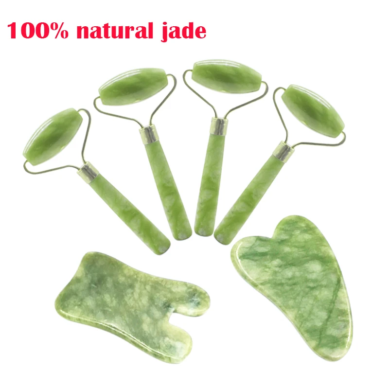 3 шт. 100% природного камня нефрита гуаша инструмент массаж спа терапии лицевой