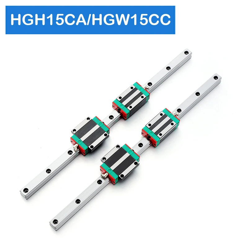 Линейная направляющая HGR15 любой длины 2 шт. 4 линейный блок HGH15CA /flang HGW15CC HGH15 детали
