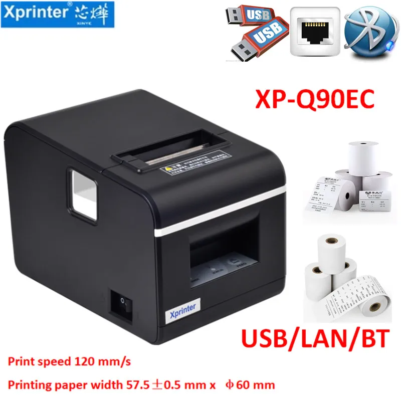 XP-Q90EC Высококачественная Bluetooth 58 мм и 80 мини-фоторезак для ресторана |