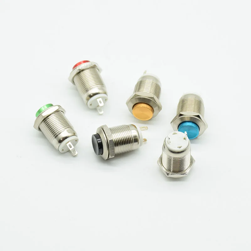 Металлический кнопочный переключатель водонепроницаемый 12 мм|Выключатели| |