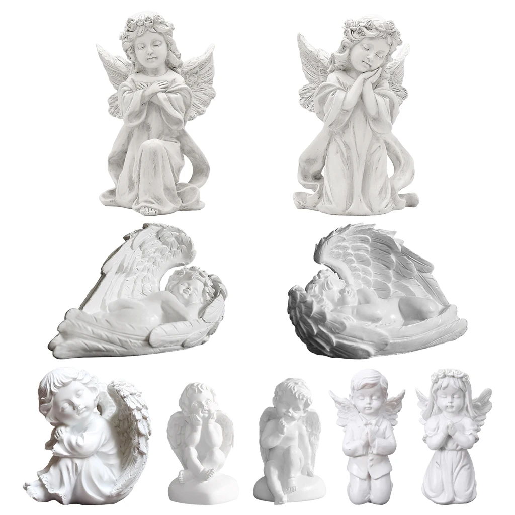 

Resin Angel Figurine Statue Indoor Outdoor Garden Decor Religious Gift