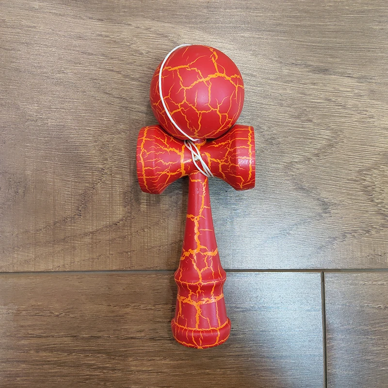 18 см трещины краски деревянный шар Kendama умелые жонглирование мяч игрушки японский традиционный Непоседа мяч дети взрослый досуг спорт подарок