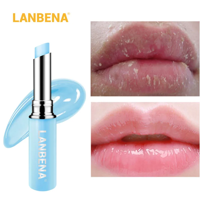 

LANBENA Lasting Nourishing Lip Balm Hyaluronic Acid Moisturizing Lipstick Fade Lip Lines Anti-Cracking Remove Dead Skin Lip Care