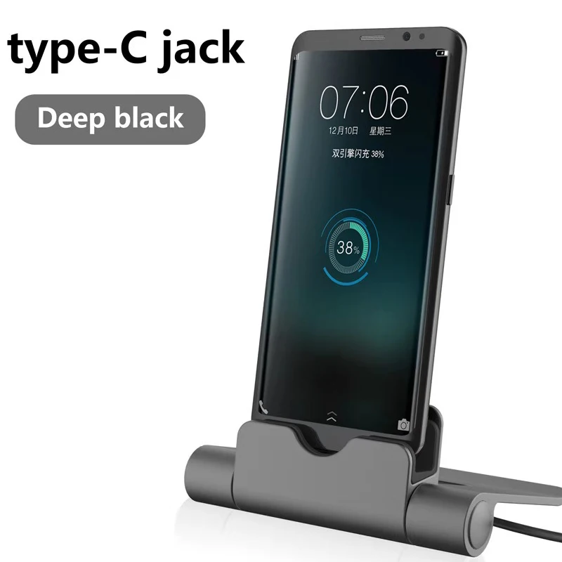 For type-c Usb-кабель для синхронизации, подставка для зарядного устройства, зарядная док-станция для type-C для Iphone, подставка, держатель, зарядная док-станция - Цвет: For type-c