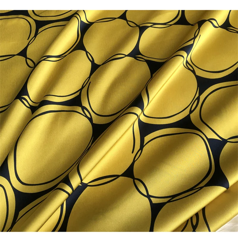 Новинка 245 Роскошная блестящая желтая круглая шелковистая драпировка устойчивая