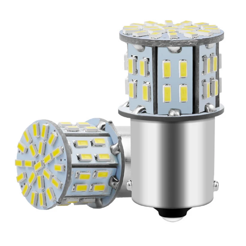 

10-50pcs 1156 BA15S 1157 BAY15D Car LED Turn Signal Light Auto DRL Brake lamp Reverse Lights Bulb 50SMD 4014 White DC12V