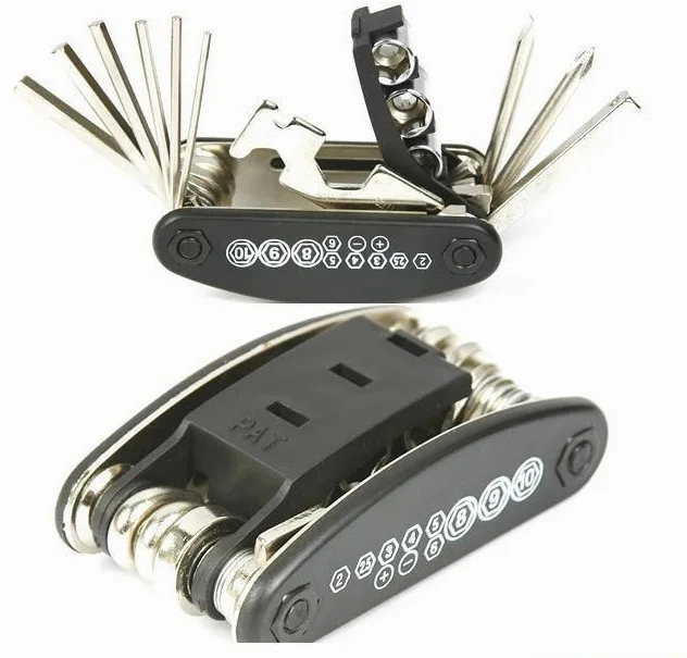 

15-in-one multifunctional bicycle combination repair tool, wrench socket, mountain bike equipment accessories