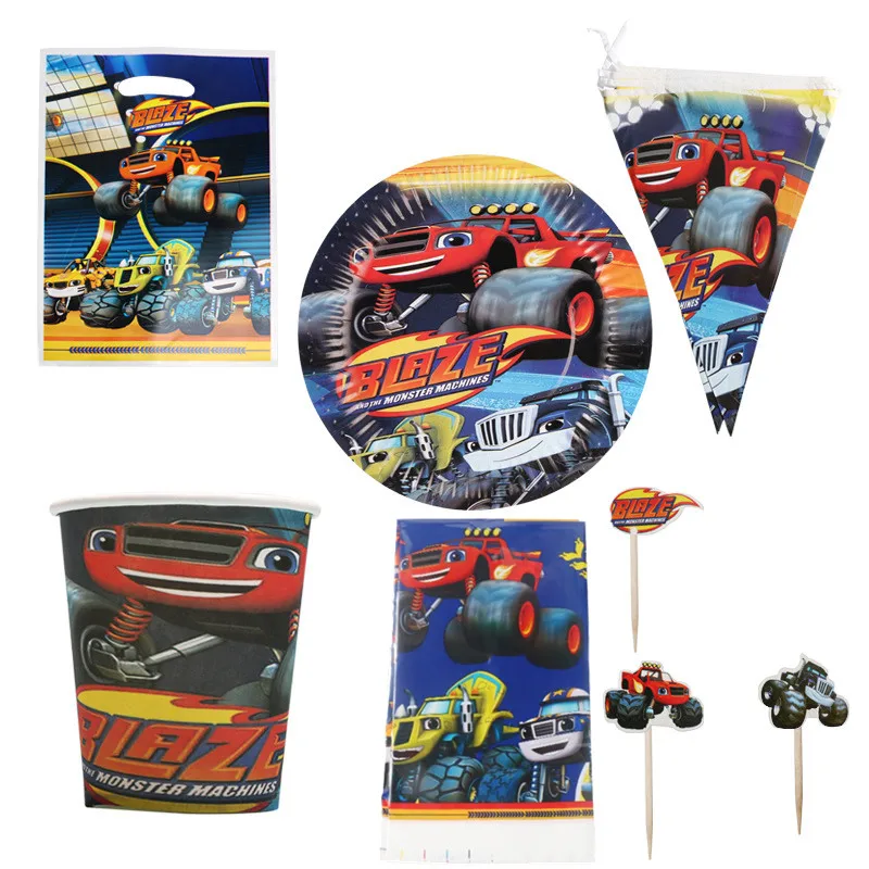 Kokoer с принтом вспыш и чудо машинки для дня рождения вечерние комплект украшений