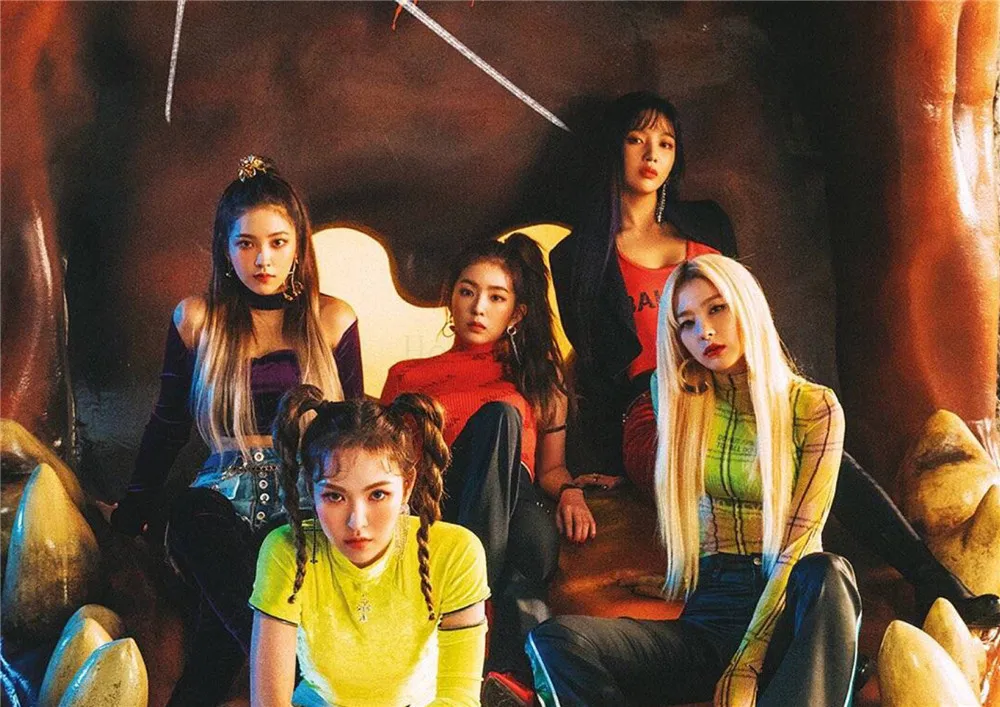 Красные бархатные постеры Kpop наклейки на стену белая бумага с покрытием яркие
